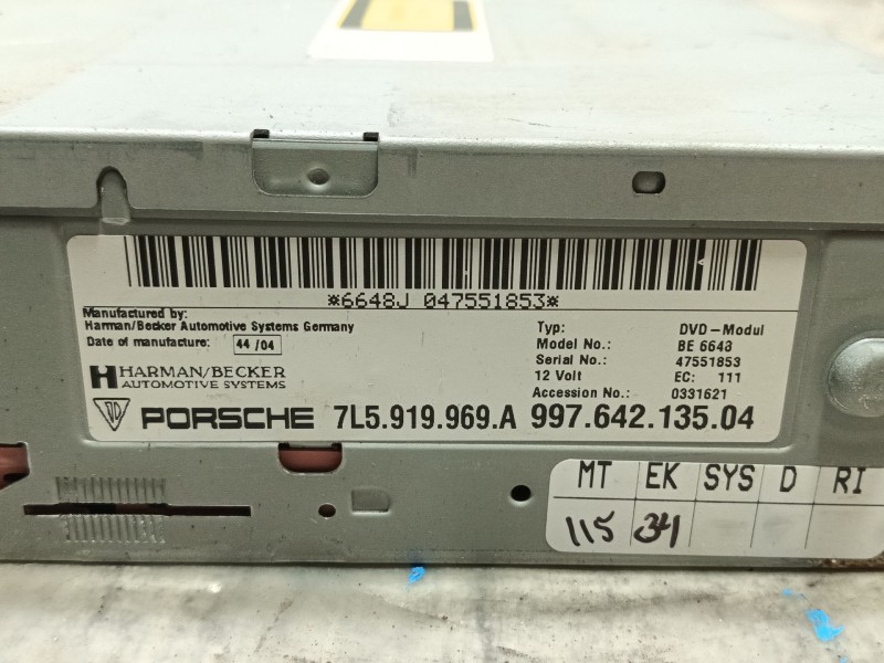 Recambio de sistema navegacion gps para porsche cayenne (9pa) s 4.5 referencia OEM IAM   