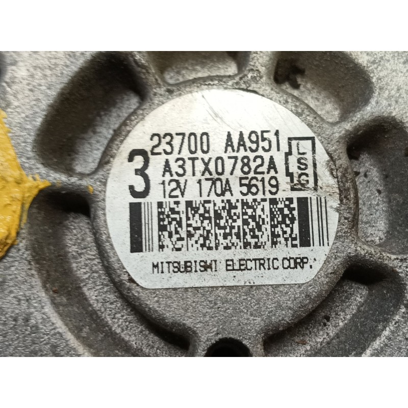 Recambio de alternador para subaru outback (bs) 2.0 d awd (bsd) referencia OEM IAM 23700AA951 A3TX0782A 