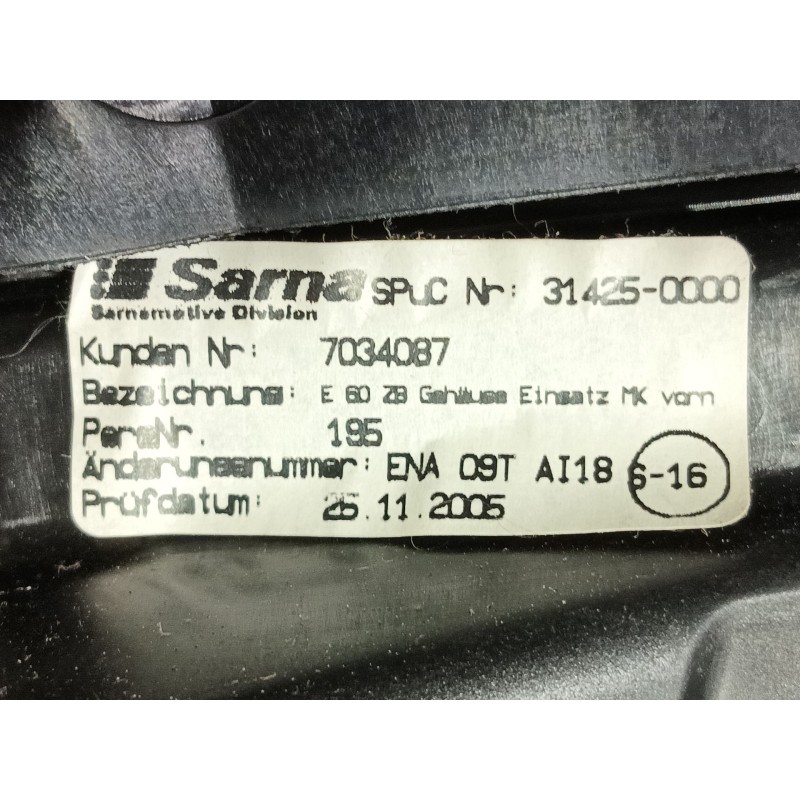 Recambio de apoyabrazos central para bmw 5 (e60) 530 i referencia OEM IAM 72758413 51167034086 7060013