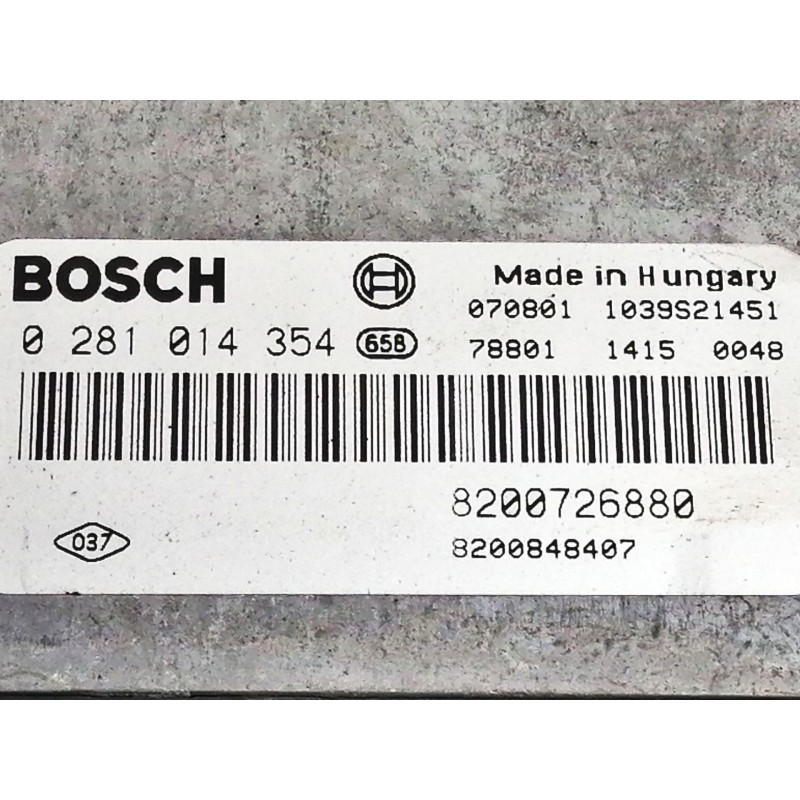 Recambio de centralita motor uce para renault laguna iii dynamique referencia OEM IAM 0281014354 8200848407 8200726880