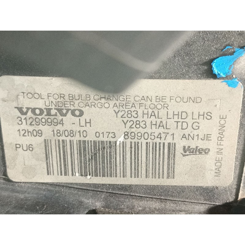 Recambio de faro izquierdo para volvo s60 ii (134) d3 referencia OEM IAM   