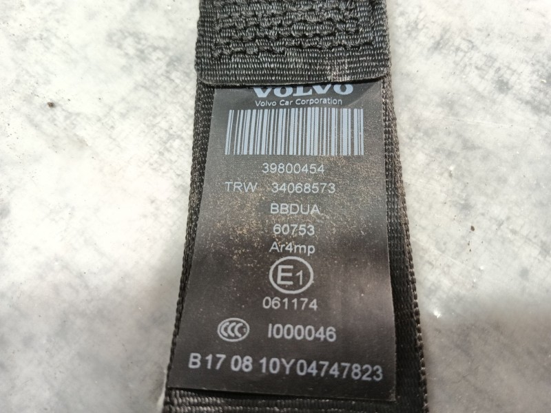 Recambio de cinturon seguridad trasero izquierdo para volvo s60 ii (134) d3 referencia OEM IAM   