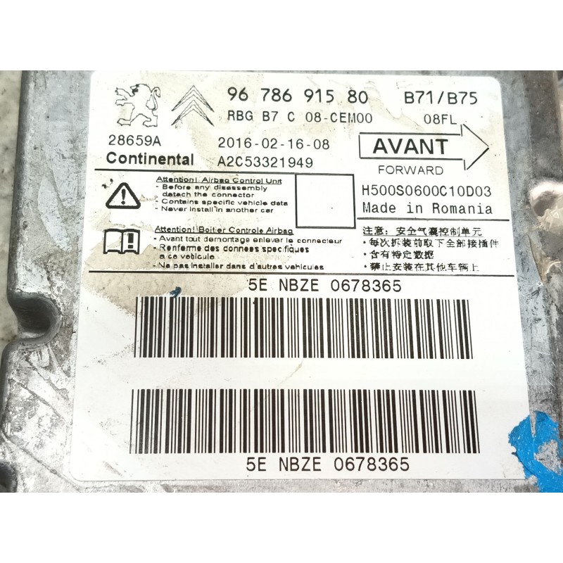 Recambio de centralita airbag para citroën c4 lim. feel referencia OEM IAM   