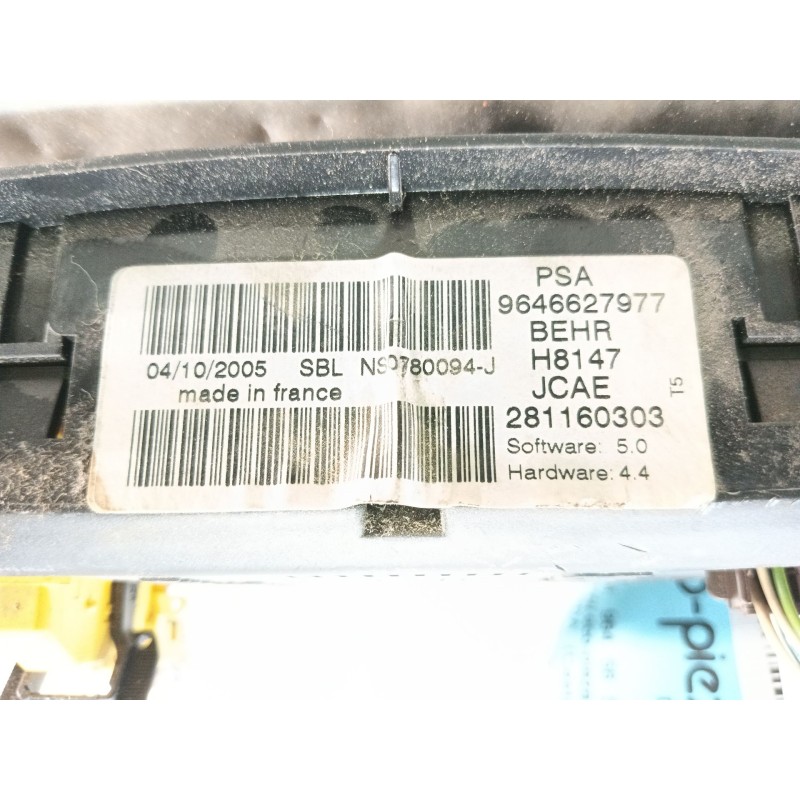 Recambio de mando calefaccion / aire acondicionado para peugeot 307 sw (3h) 1.6 hdi 110 referencia OEM IAM 281160303 9646627977 