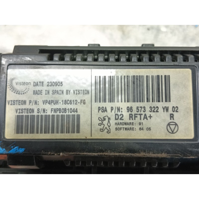 Recambio de mando calefaccion / aire acondicionado para peugeot 407 st sport referencia OEM IAM VP4PUH18C612FG 96573322YW FNPBOB