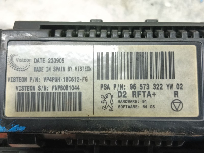 Recambio de mando calefaccion / aire acondicionado para peugeot 407 st sport referencia OEM IAM VP4PUH18C612FG 96573322YW FNPBOB