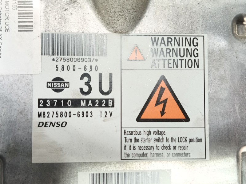 Recambio de centralita motor uce para nissan cabstar 09.06 cabstar 35.xx cabina simple cabina individual referencia OEM IAM   