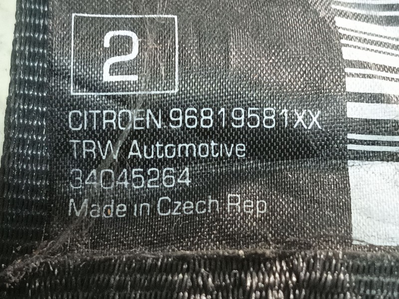Recambio de cinturon seguridad trasero derecho para citroën c3 sx referencia OEM IAM   