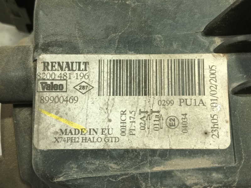Recambio de faro izquierdo para renault laguna ii (bg0) confort dynamique referencia OEM IAM   
