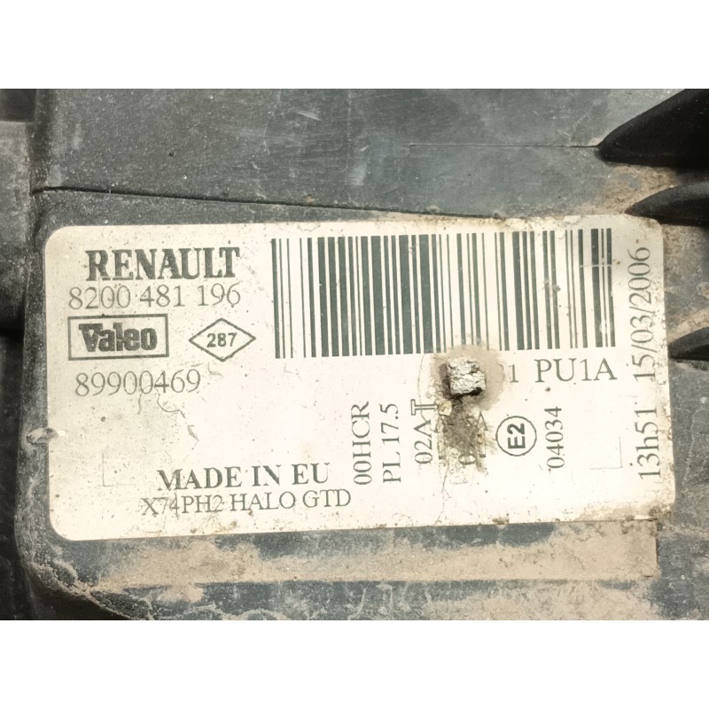 Recambio de faro izquierdo para renault laguna ii (bg0) authentique referencia OEM IAM   