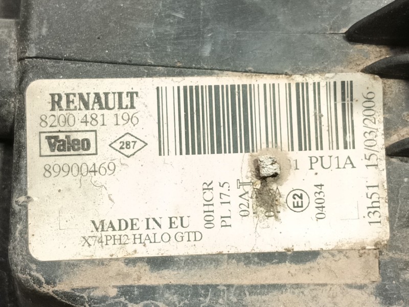 Recambio de faro izquierdo para renault laguna ii (bg0) authentique referencia OEM IAM   