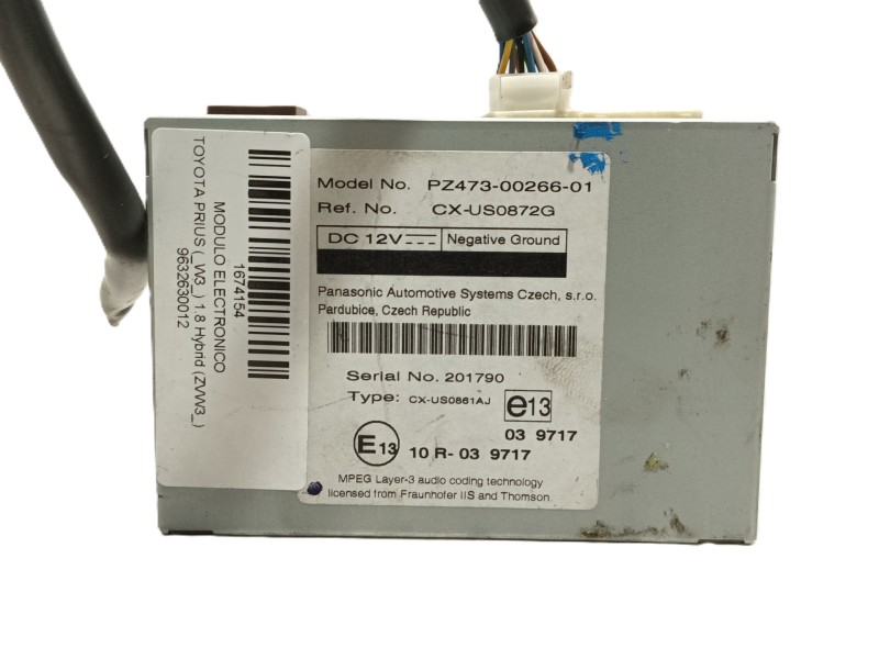 Recambio de modulo electronico para toyota prius (_w3_) 1.8 hybrid (zvw3_) referencia OEM IAM   