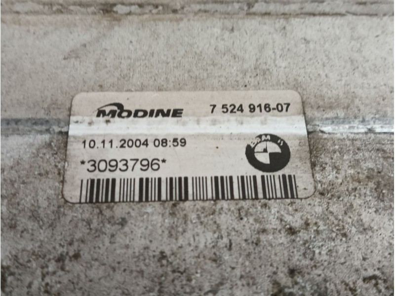 Recambio de intercooler para bmw 1 (e87) 118 d referencia OEM IAM 752491607  3093796