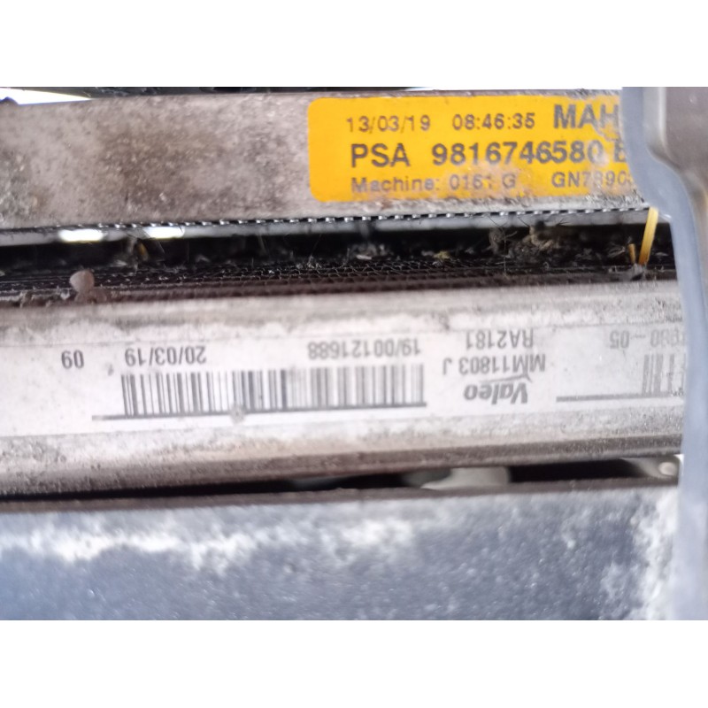 Recambio de radiador agua para citroën jumpy iii furgoneta (v_) 1.5 bluehdi 120 referencia OEM IAM   