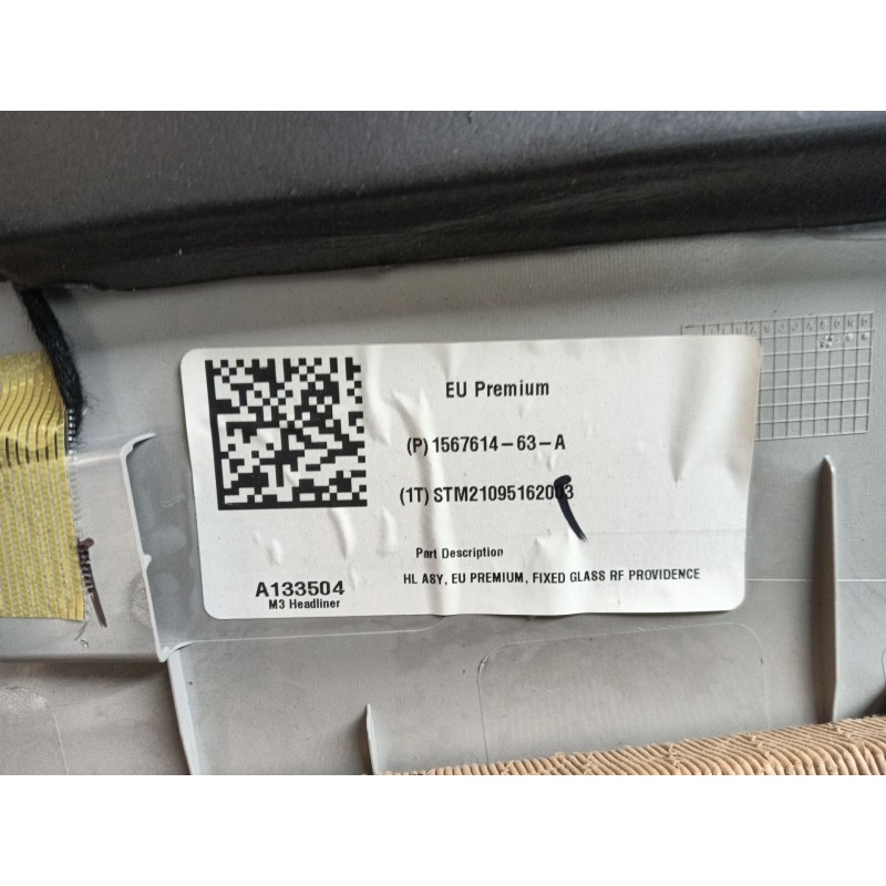 Recambio de techo interior para tesla model 3 (5yj3) ev awd referencia OEM IAM   