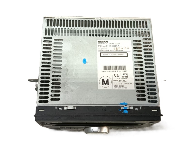 Recambio de sistema audio / radio cd para nissan qashqai (j10) acenta referencia OEM IAM   