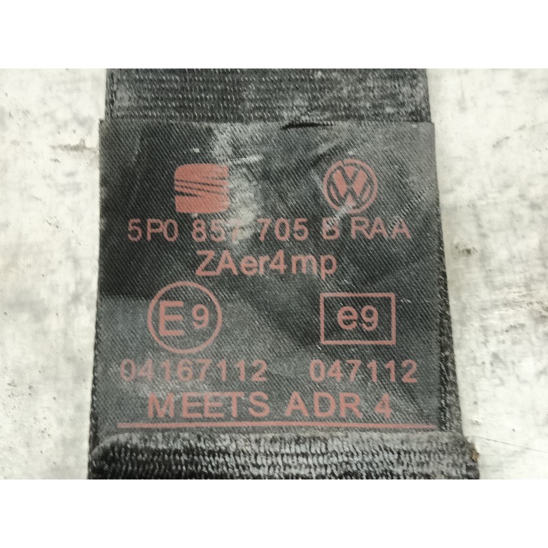 Recambio de cinturon seguridad delantero izquierdo para seat toledo (5p2) reference referencia OEM IAM 5425651 5P0857705B 