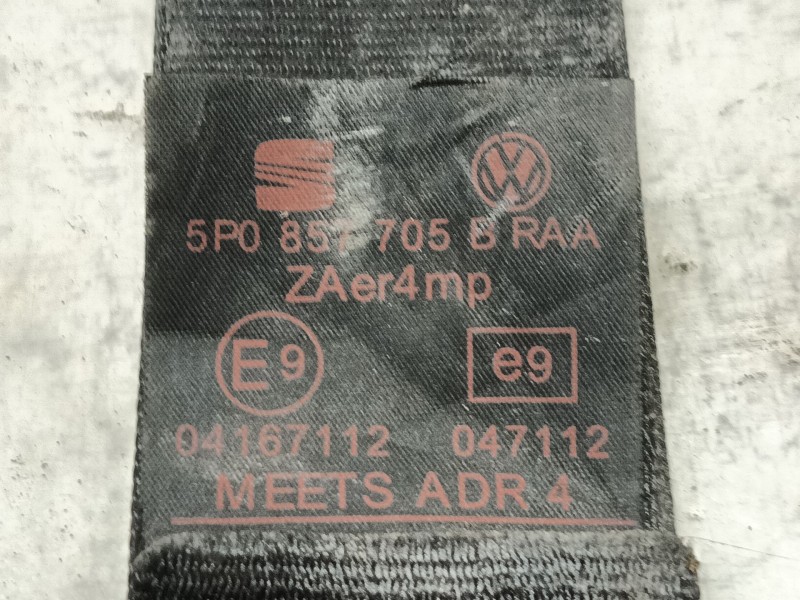 Recambio de cinturon seguridad delantero izquierdo para seat toledo (5p2) reference referencia OEM IAM 5425651 5P0857705B 