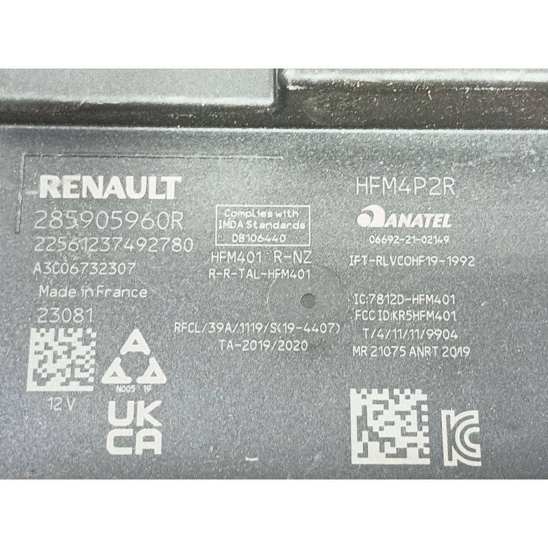 Recambio de modulo electronico para renault captur ii referencia OEM IAM 22561237492780 285905960R A2C06732307