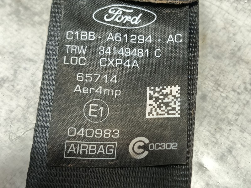 Recambio de cinturon seguridad delantero derecho para ford fiesta (ccn) trend referencia OEM IAM   