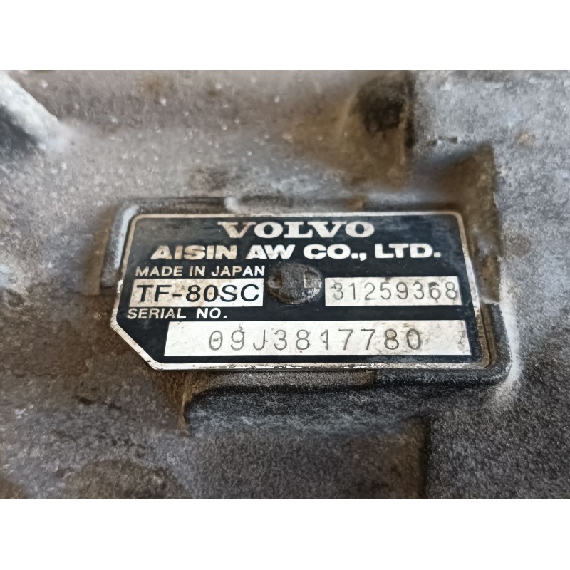 Recambio de caja cambios para volvo s80 berlina 2.4 d momentum referencia OEM IAM 36050882 AUTOMATICA TF80SC 9J3817780