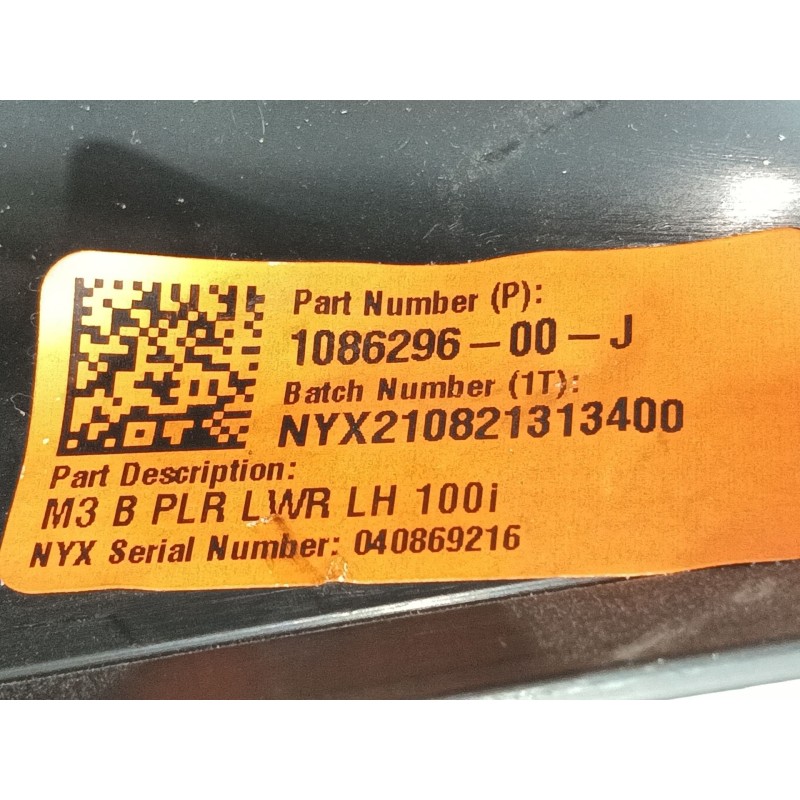 Recambio de moldura para tesla model 3 (5yj3) ev awd referencia OEM IAM  108629600J PILAR INFERIOR