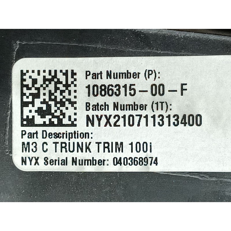 Recambio de moldura para tesla model 3 (5yj3) ev awd referencia OEM IAM   