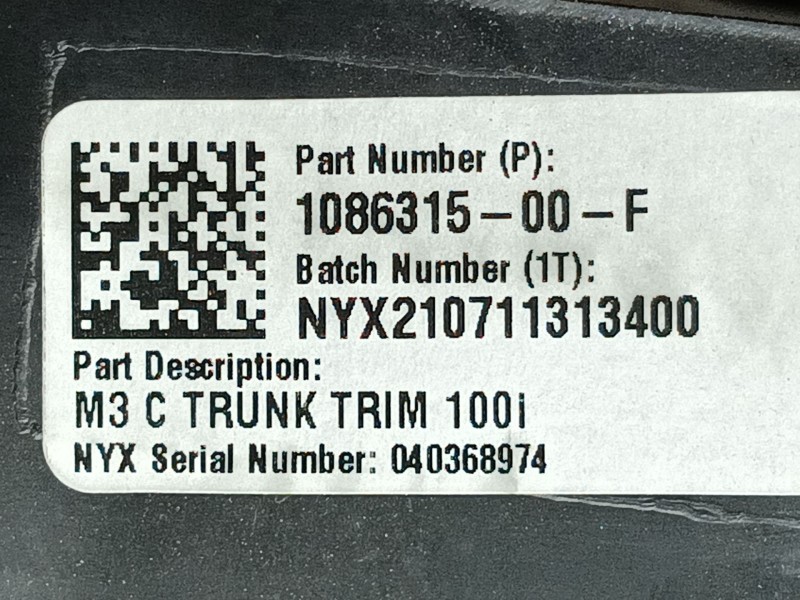 Recambio de moldura para tesla model 3 (5yj3) ev awd referencia OEM IAM   