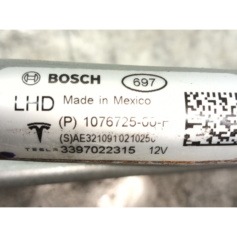 Recambio de motor limpia delantero para tesla model 3 (5yj3) ev awd referencia OEM IAM   