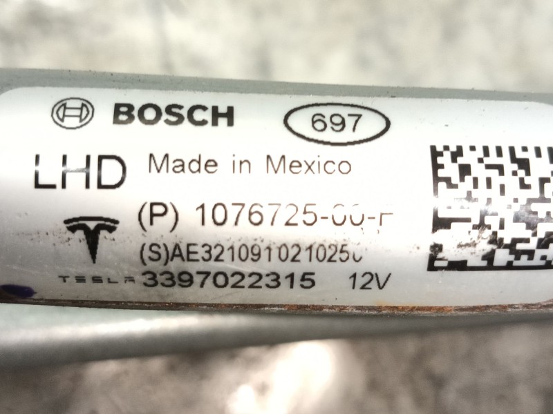 Recambio de motor limpia delantero para tesla model 3 (5yj3) ev awd referencia OEM IAM   