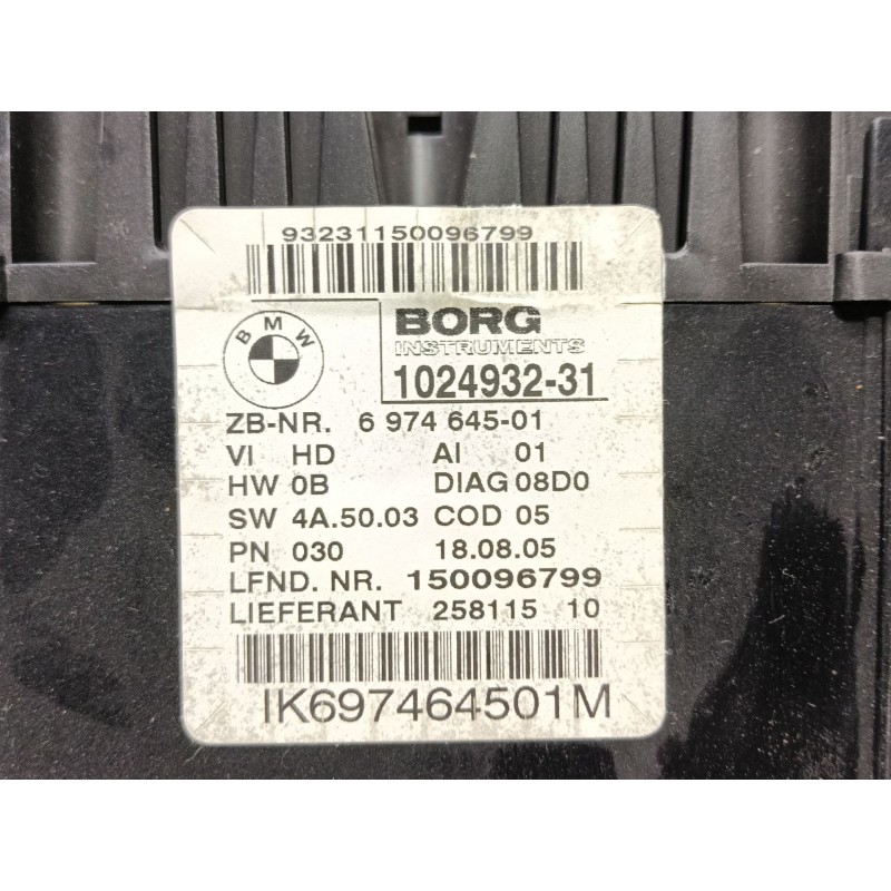 Recambio de cuadro instrumentos para bmw serie 1 berlina (e81/e87) 116i referencia OEM IAM   