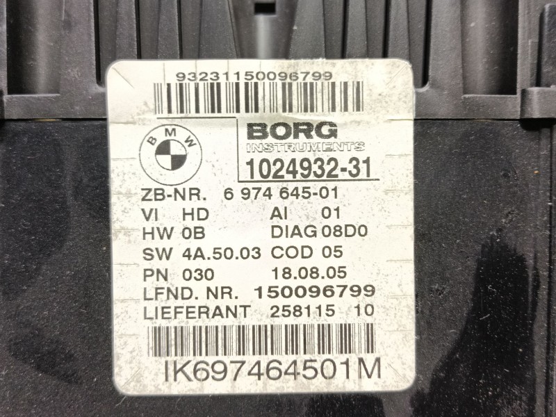 Recambio de cuadro instrumentos para bmw serie 1 berlina (e81/e87) 116i referencia OEM IAM   