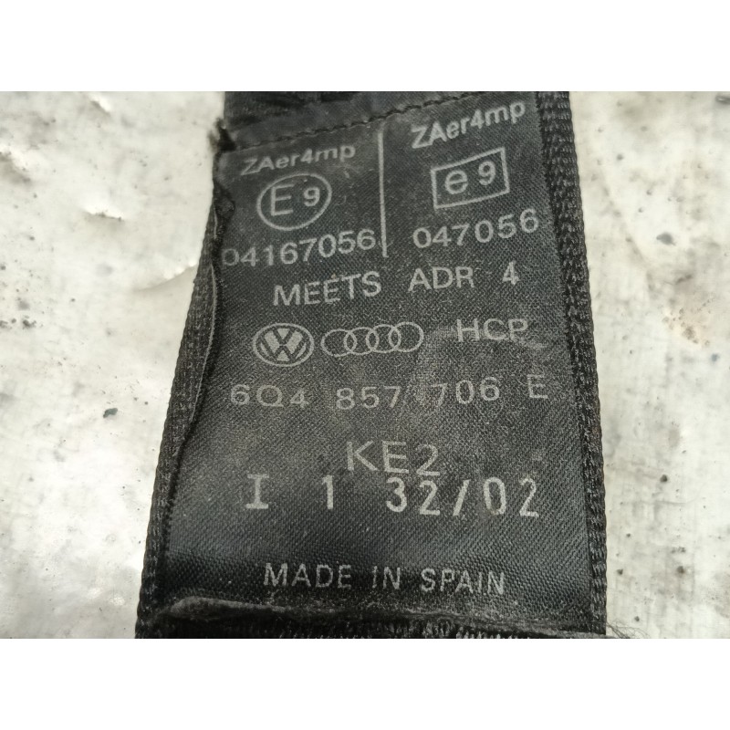 Recambio de cinturon seguridad delantero derecho para volkswagen polo (9n1) conceptline referencia OEM IAM   
