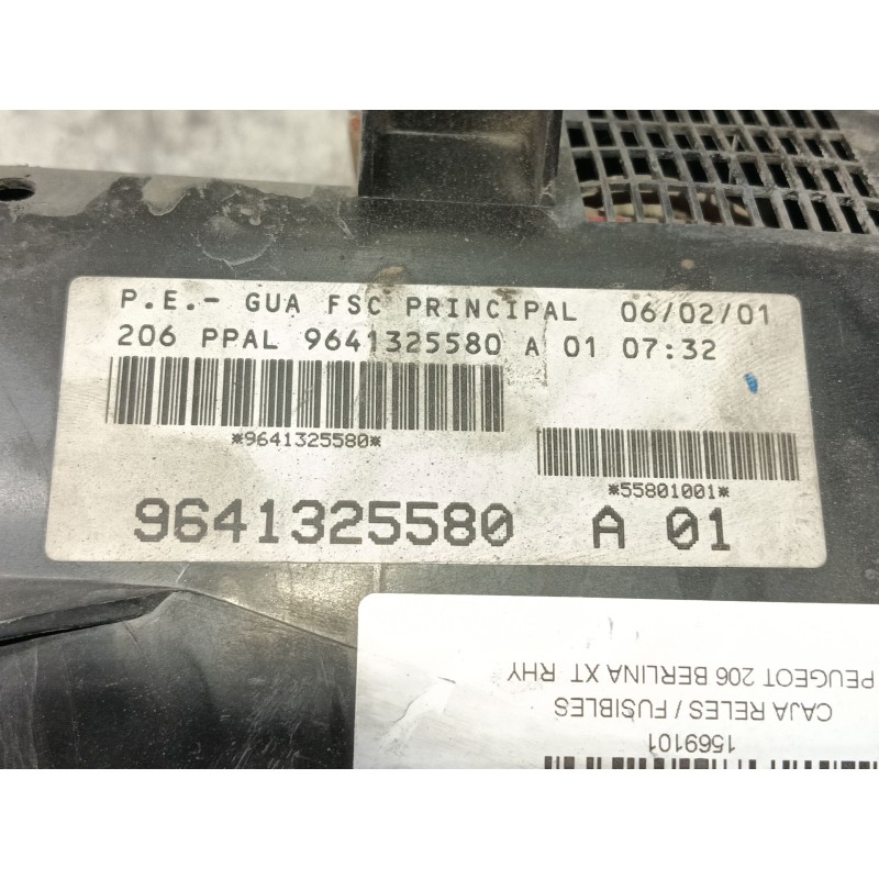 Recambio de caja reles / fusibles para peugeot 206 berlina xt referencia OEM IAM   