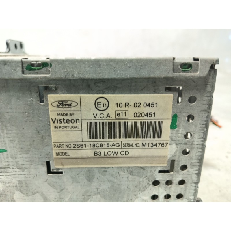 Recambio de sistema audio / radio cd para ford fusion (cbk) + referencia OEM IAM   