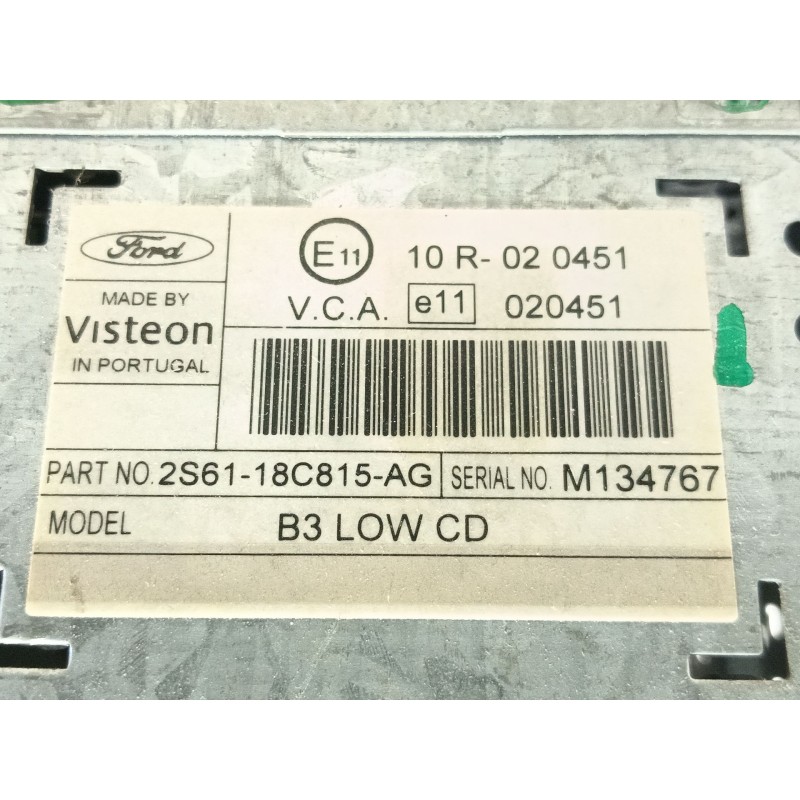 Recambio de sistema audio / radio cd para ford fusion (cbk) + referencia OEM IAM   