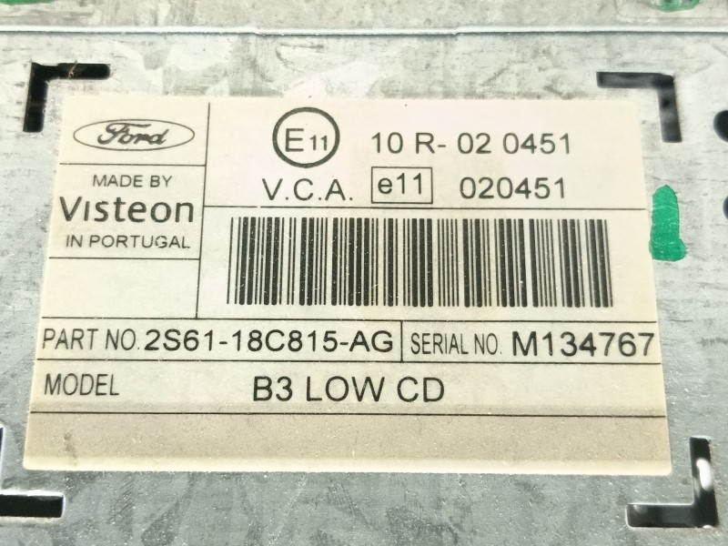 Recambio de sistema audio / radio cd para ford fusion (cbk) + referencia OEM IAM   
