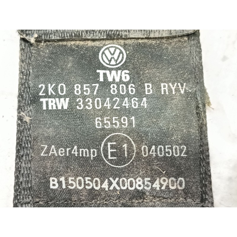 Recambio de cinturon seguridad delantero derecho para volkswagen caddy ka/kb (2k) furg. referencia OEM IAM   