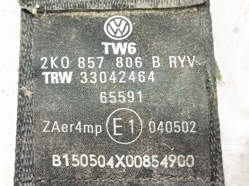 Recambio de cinturon seguridad delantero derecho para volkswagen caddy ka/kb (2k) furg. referencia OEM IAM   