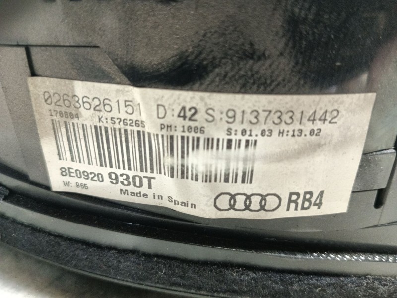 Recambio de cuadro instrumentos para audi a4 berlina (8e) 1.9 tdi (96kw) referencia OEM IAM   