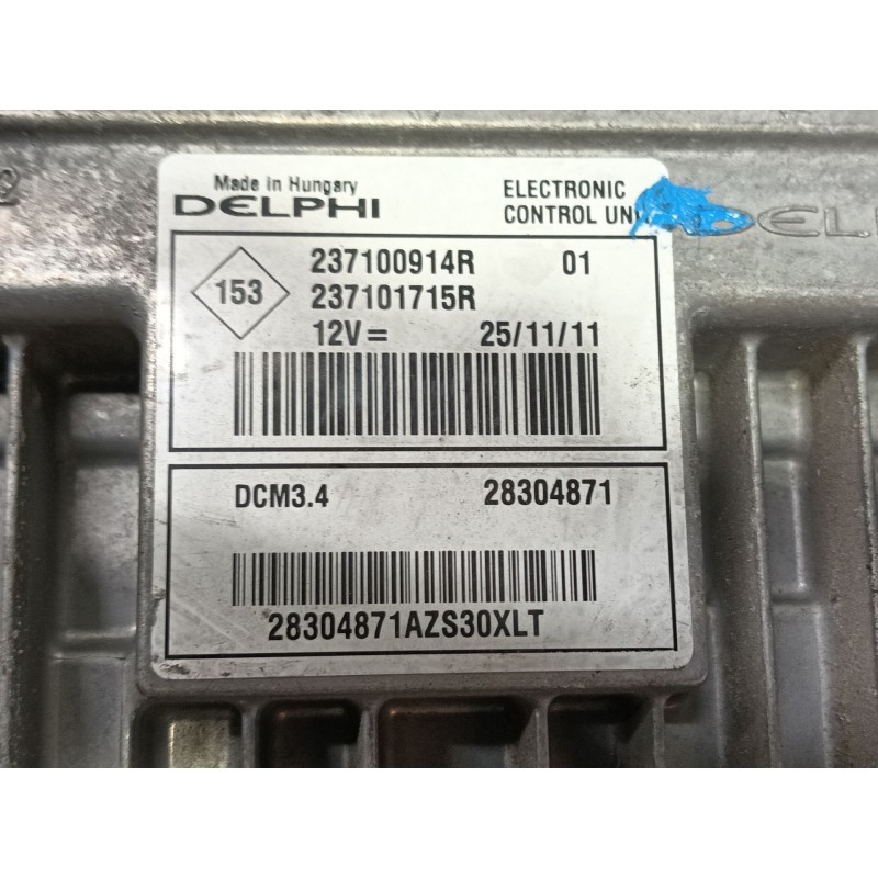 Recambio de centralita motor uce para renault megane iii sport tourer business referencia OEM IAM  237100914R 