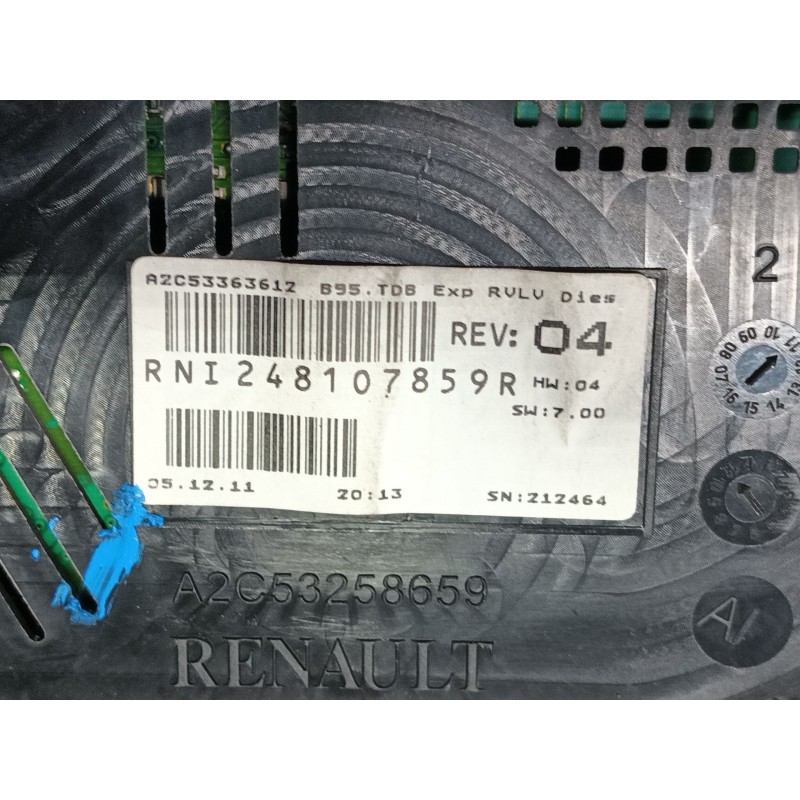 Recambio de cuadro instrumentos para renault megane iii sport tourer business referencia OEM IAM  RNI248107859R 