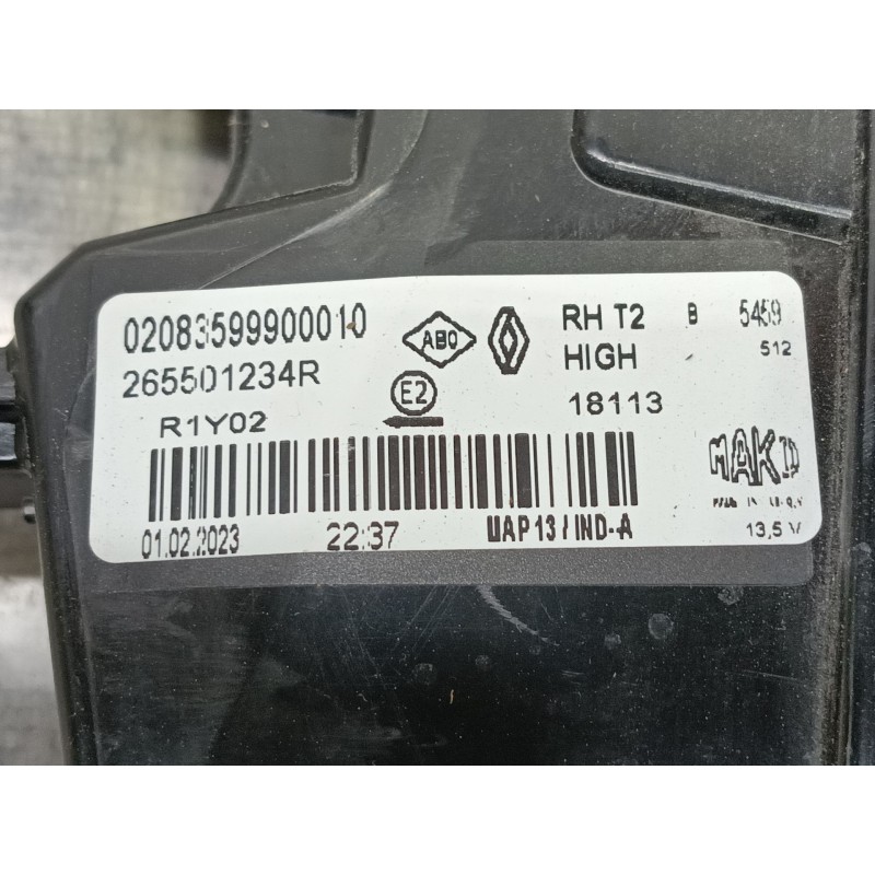 Recambio de piloto trasero derecho interior para renault captur ii referencia OEM IAM   