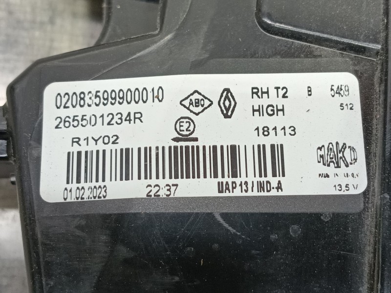 Recambio de piloto trasero derecho interior para renault captur ii referencia OEM IAM   