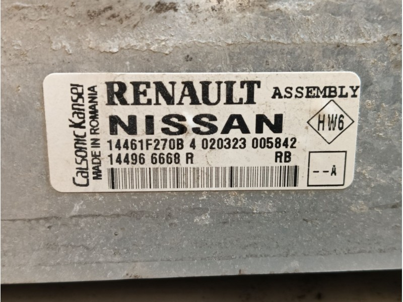 Recambio de intercooler para renault captur ii referencia OEM IAM  14461F270B 