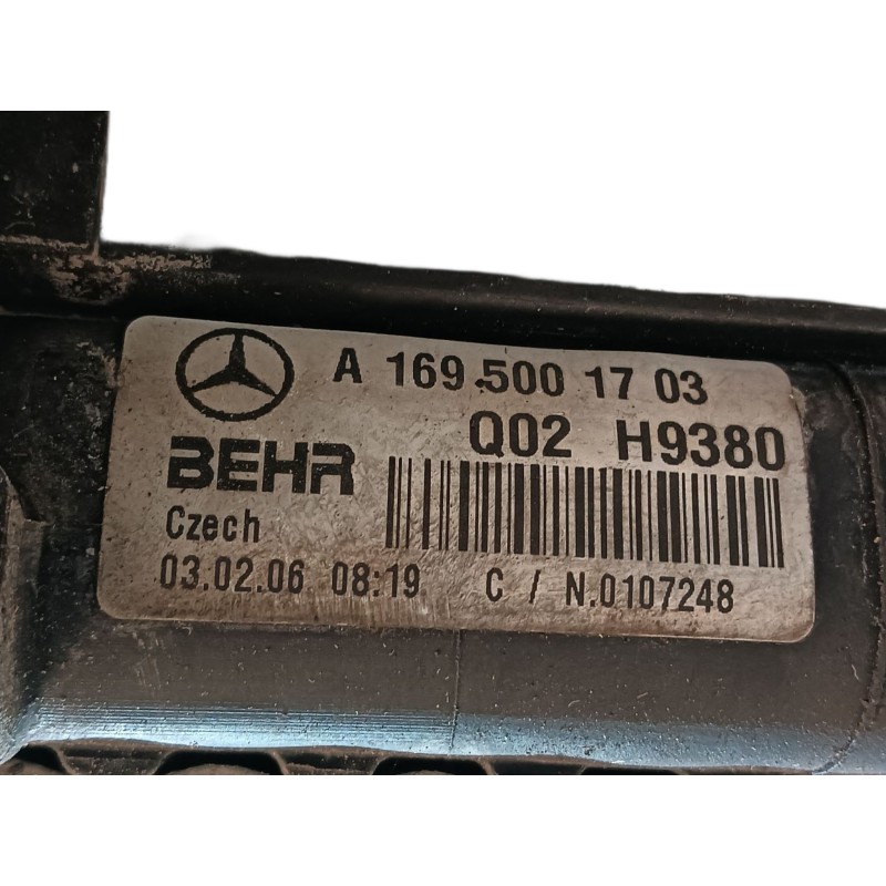 Recambio de radiador agua para mercedes-benz clase a (w169) a 180 cdi (169.007, 169.307) referencia OEM IAM  A1695001703 