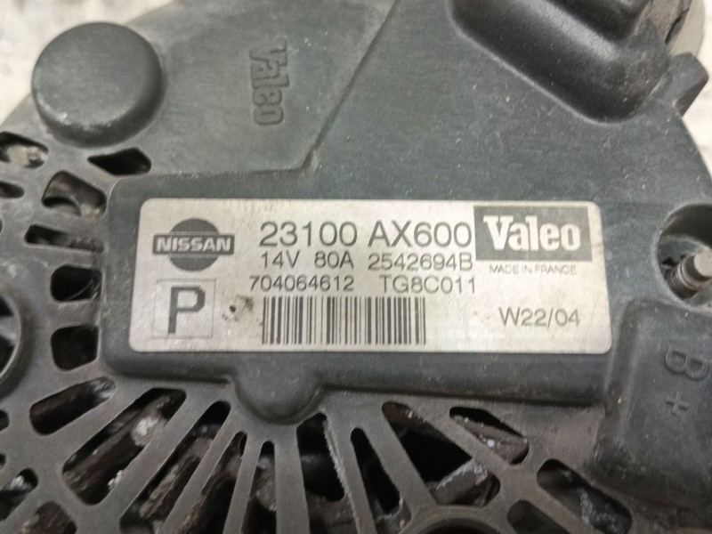 Recambio de alternador para nissan micra (k12e) acenta referencia OEM IAM   