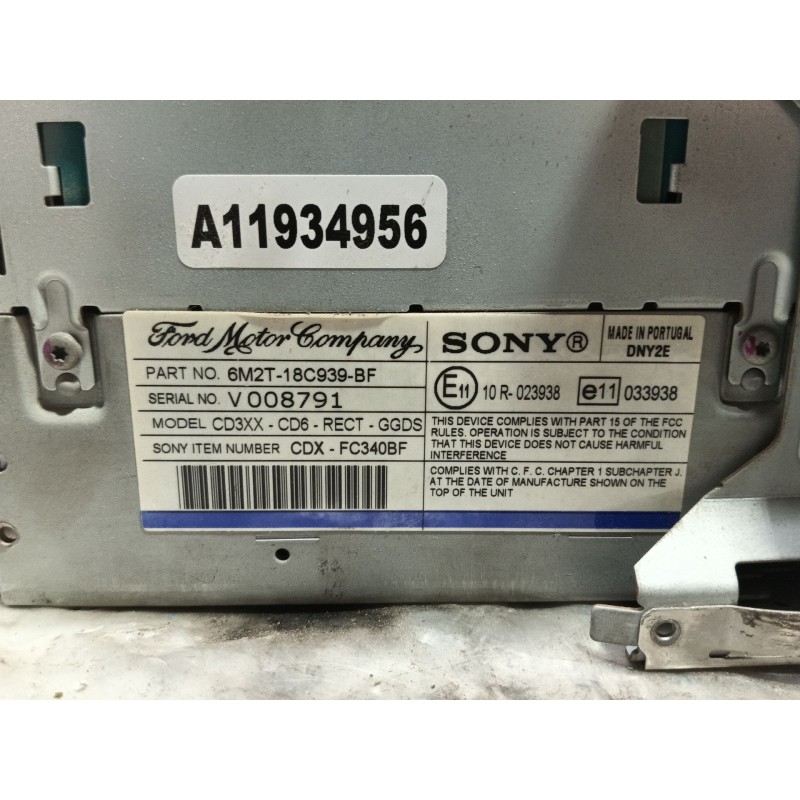 Recambio de sistema audio / radio cd para ford s-max (ca1) trend referencia OEM IAM   