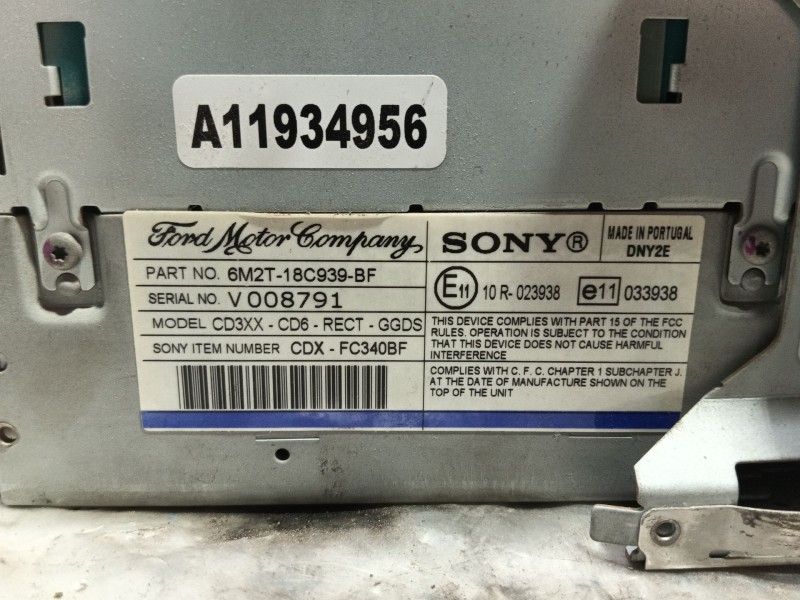 Recambio de sistema audio / radio cd para ford s-max (ca1) trend referencia OEM IAM   