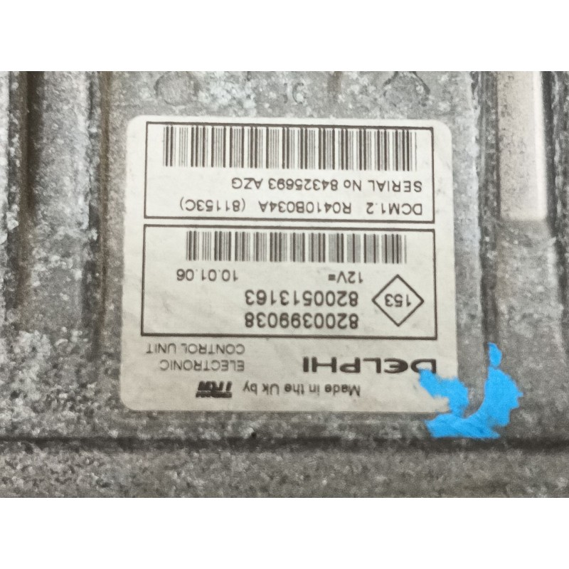 Recambio de centralita motor uce para renault modus authentique referencia OEM IAM   